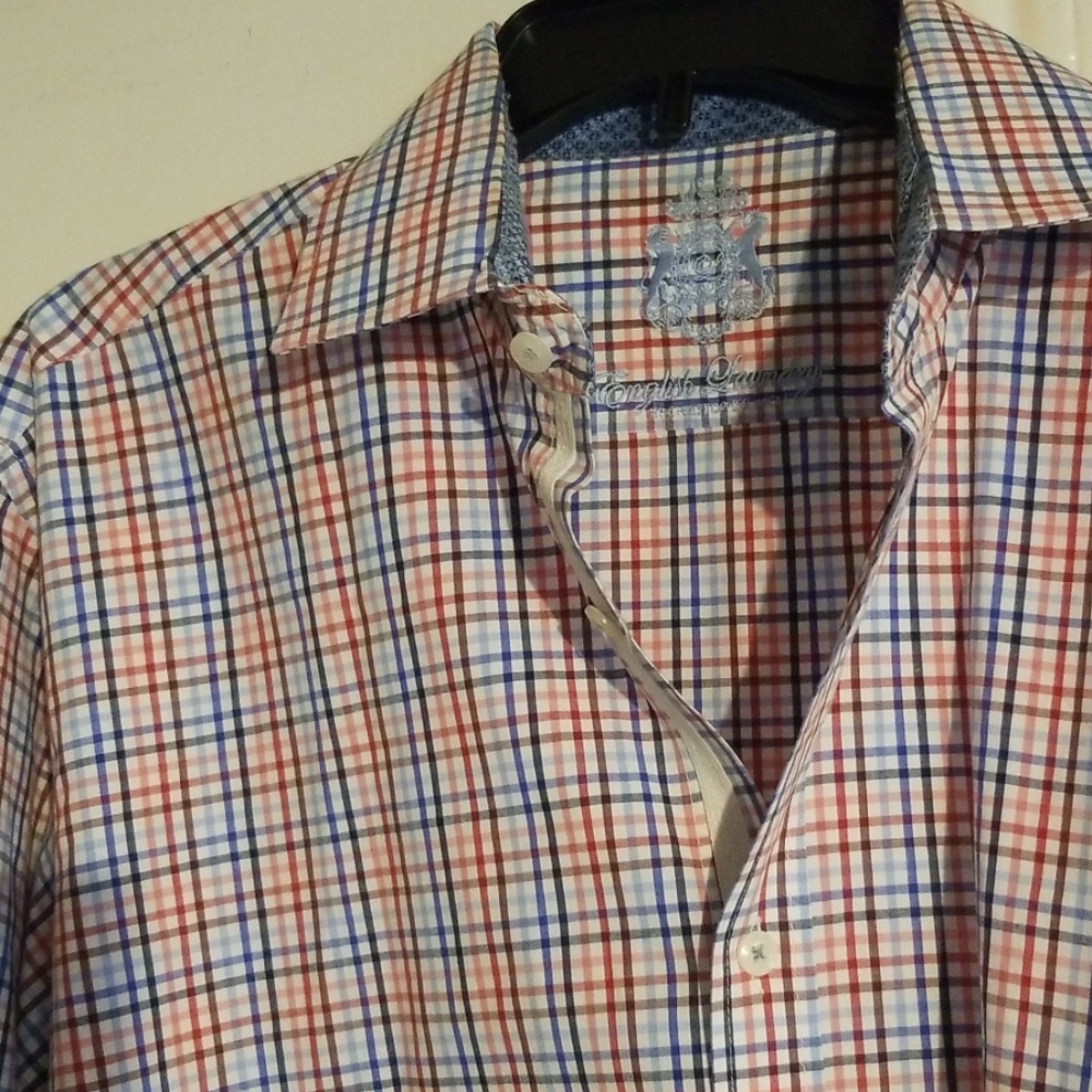 EUC VINTAGE English Laundry Red White Blue Shirt